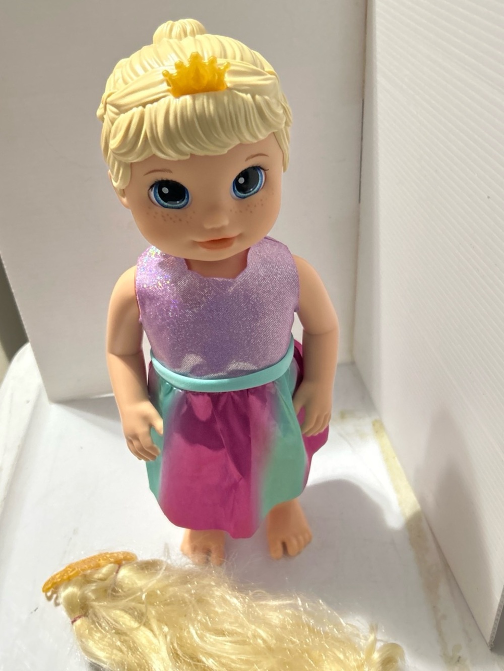 Hasbro Blonde Princess Doll in Purple, Pink & Teal Outfit